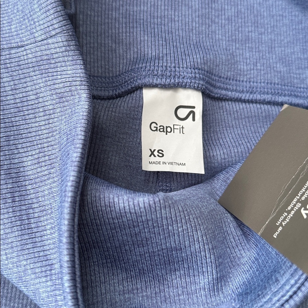 Gap fit shorts Blue purple Biker ribbed brushed Jersey tech stretchy breathable - Picture 3 of 6